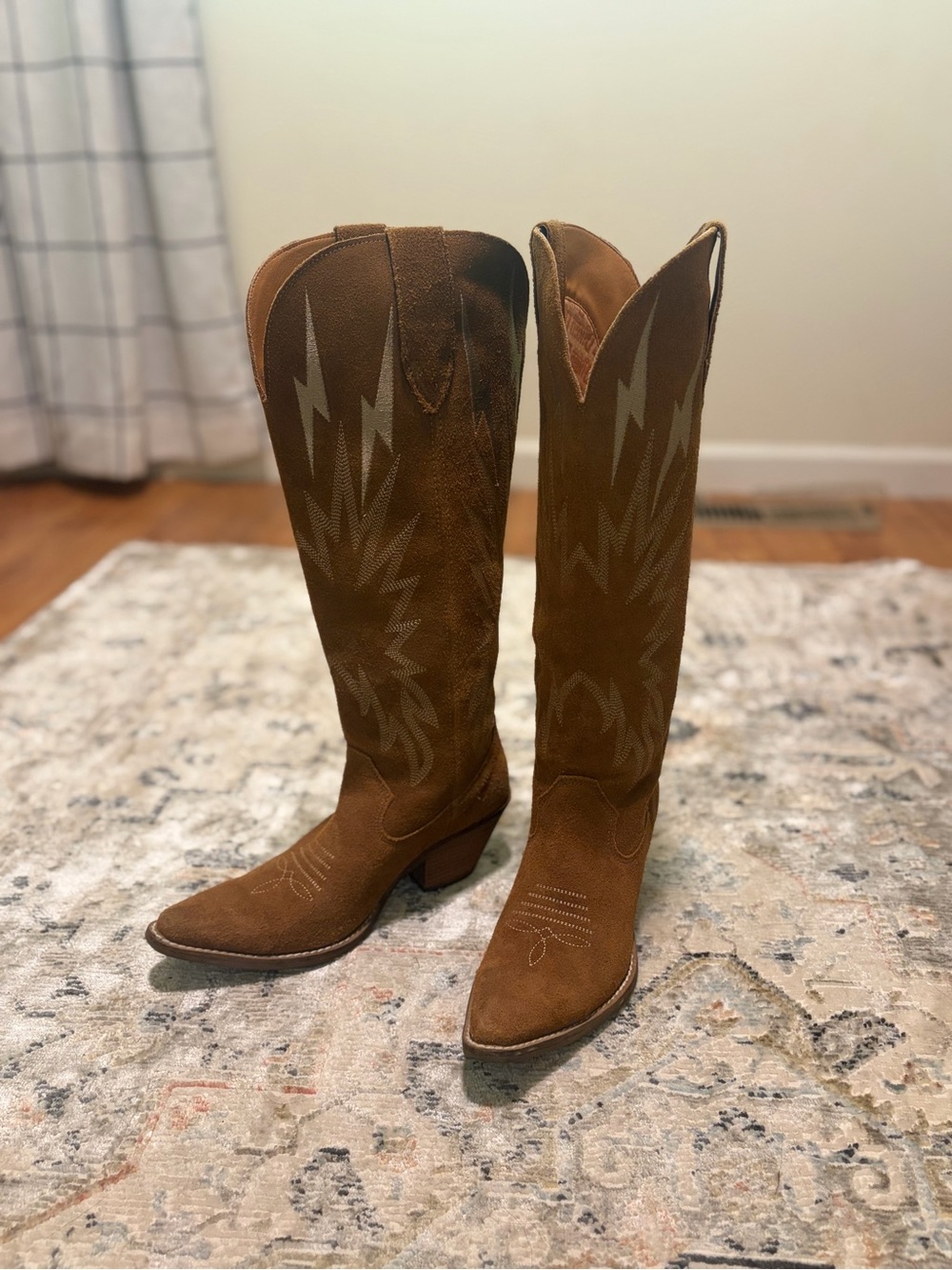 Dingo Brown Suede Knee High Western Boots